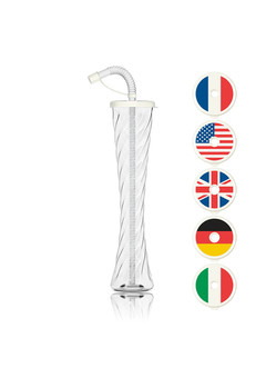 Фигурный стакан пластиковый с трубочкой ФЛАГИ