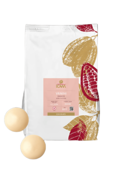 Белый шоколад в каллетах Vanini 35 % фасовка 1 кг