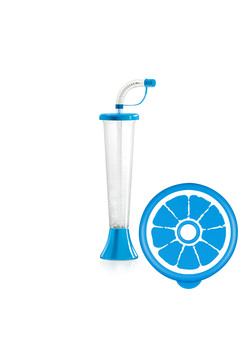 Фигурный стакан пластиковый с трубочкой фруктовая долька