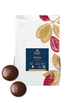 Горький шоколад в каллетах 61% ICAM Regina 15 кг