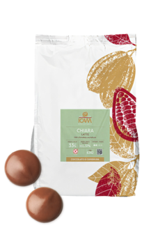 Молочный шоколад в каллетах Chiara 33% ICAM для горячего шоколада